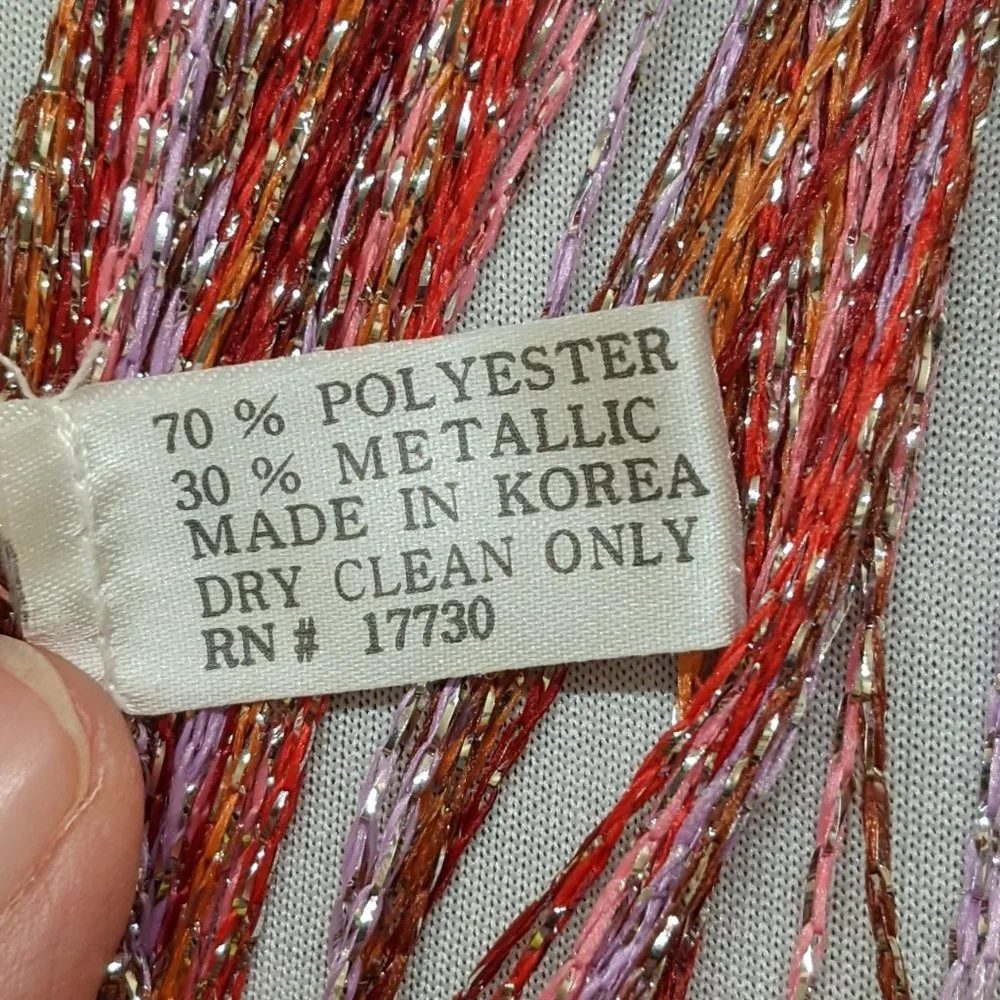 Pink Shimmery Metallic Scarf 86 in Long 14 in Wide
